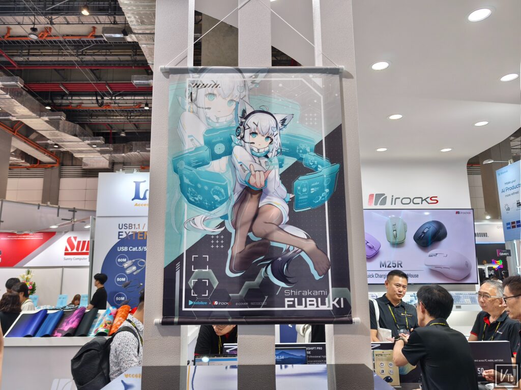 白上吹雪聯名商品降臨Computex,iRocks鍵盤與工學椅現場實拍 圖 4