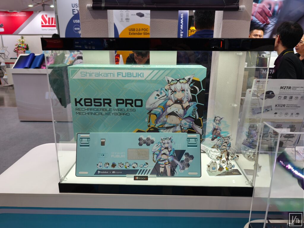 白上吹雪聯名商品降臨Computex,iRocks鍵盤與工學椅現場實拍 圖 5