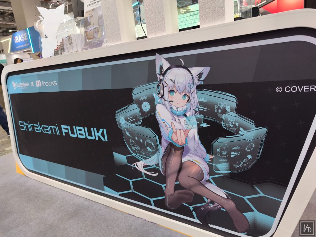 白上吹雪聯名商品降臨Computex,iRocks鍵盤與工學椅現場實拍 圖 8