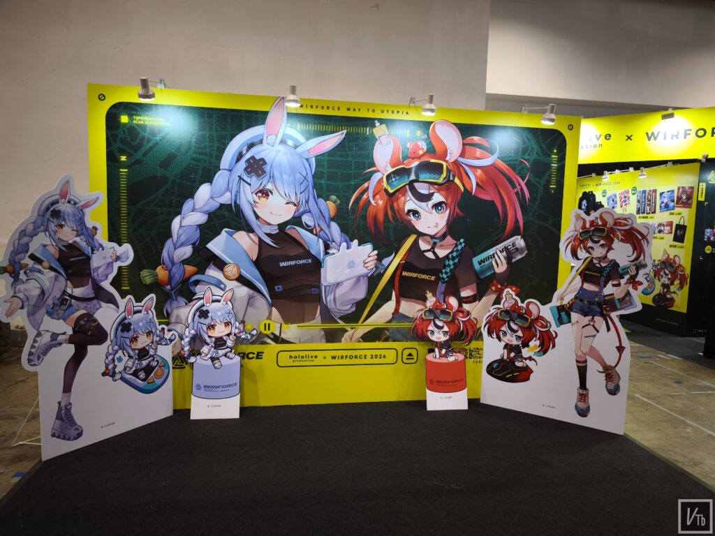 WirForce 2026 hololive 聯名 打卡牆。現場拍攝。