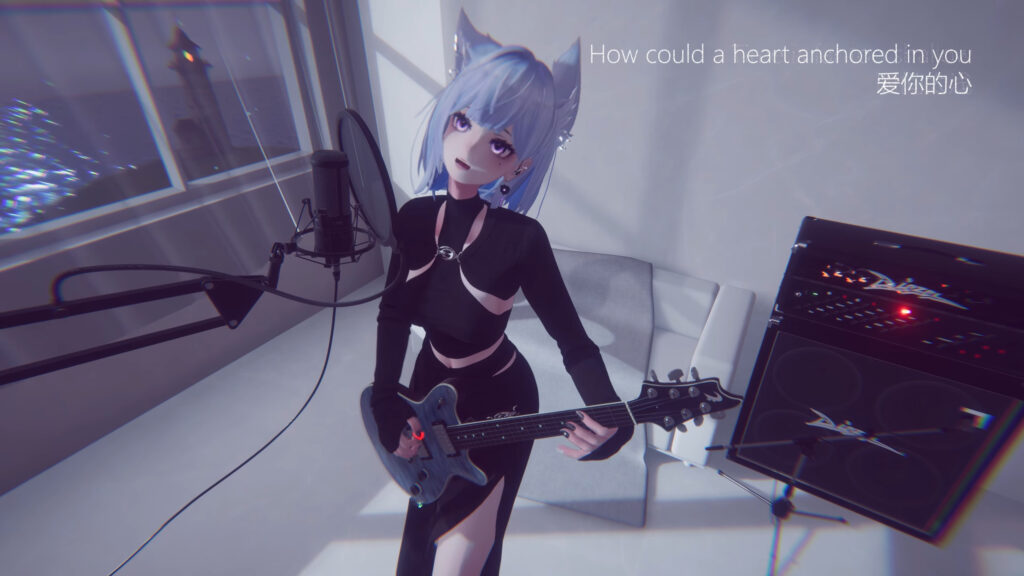 手指對弦、背帶發光，吉他VTuber chacha探索虛實之間的界線