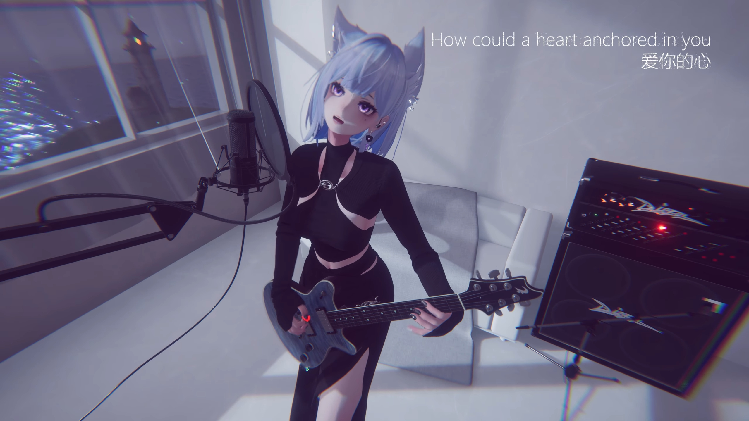 手指對弦、背帶發光,吉他VTuber chacha探索虛實之間的界線