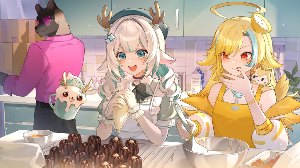 全新 VTuber 事務所「月來百貨」開張！淘氣甜點師「可泱莉鹿」攜手拉麵湯精靈「麵音白湯」闖蕩人類世界