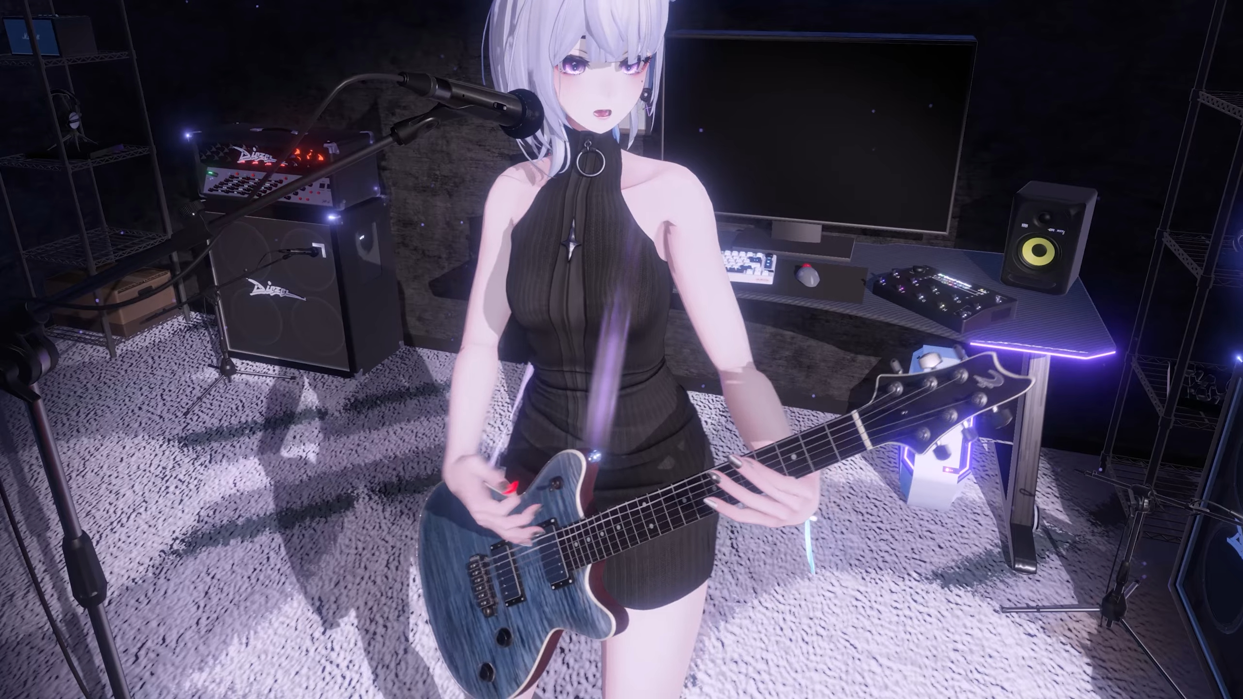 手指對弦、背帶發光，吉他VTuber chacha探索虛實之間的界線 配圖 5
